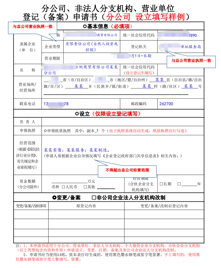 鄭州注冊(cè)分公司資料注意事項(xiàng)